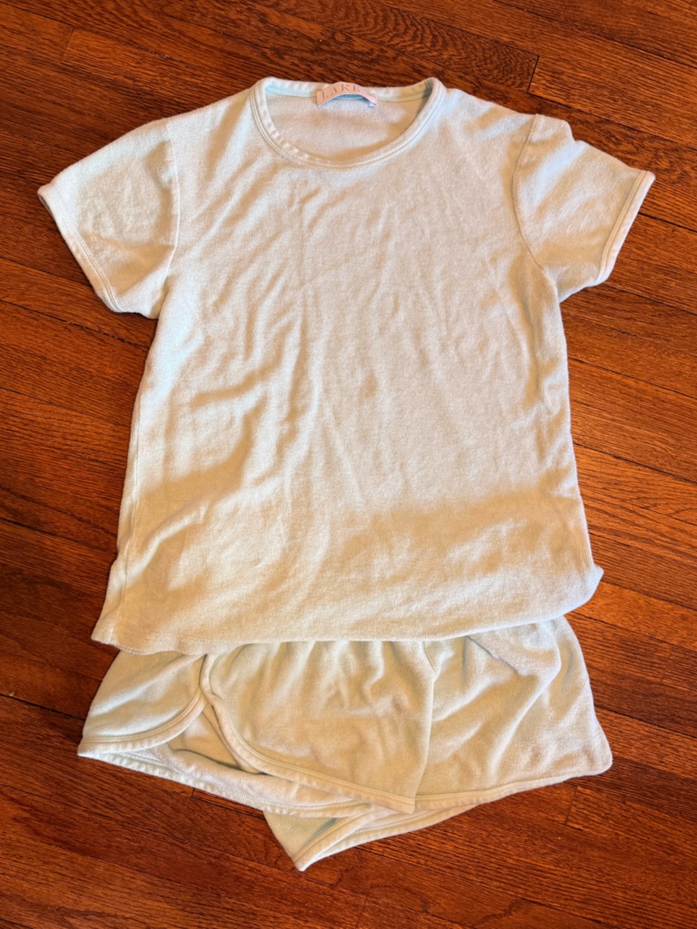 EUC Lake pajamas terry cloth matching shirt set, XS